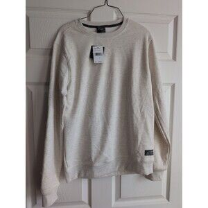 Eddie Bauer Men's Lounge Long Sleeve Soft Fashion Pullover Hoodie Oatmeal Small